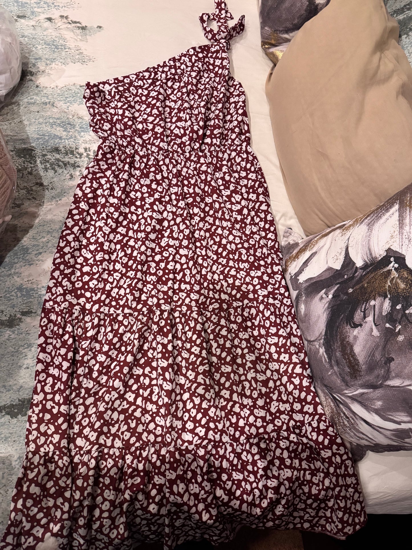 Temu One Shoulder Long Dress XL