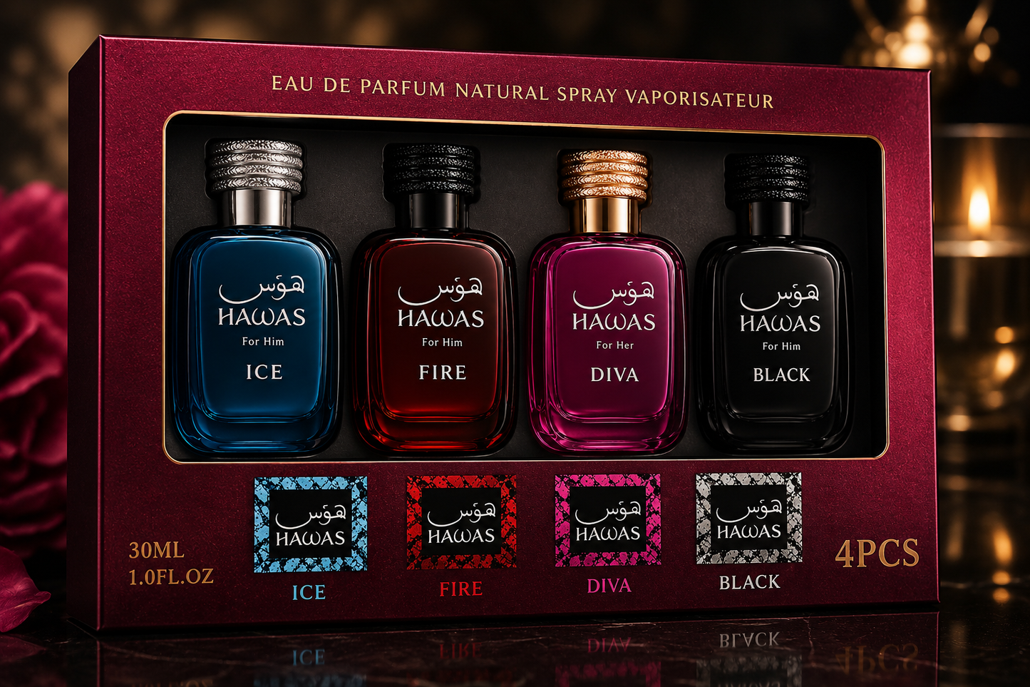 Hawas By Rasasi For Her Set (4x30ml)