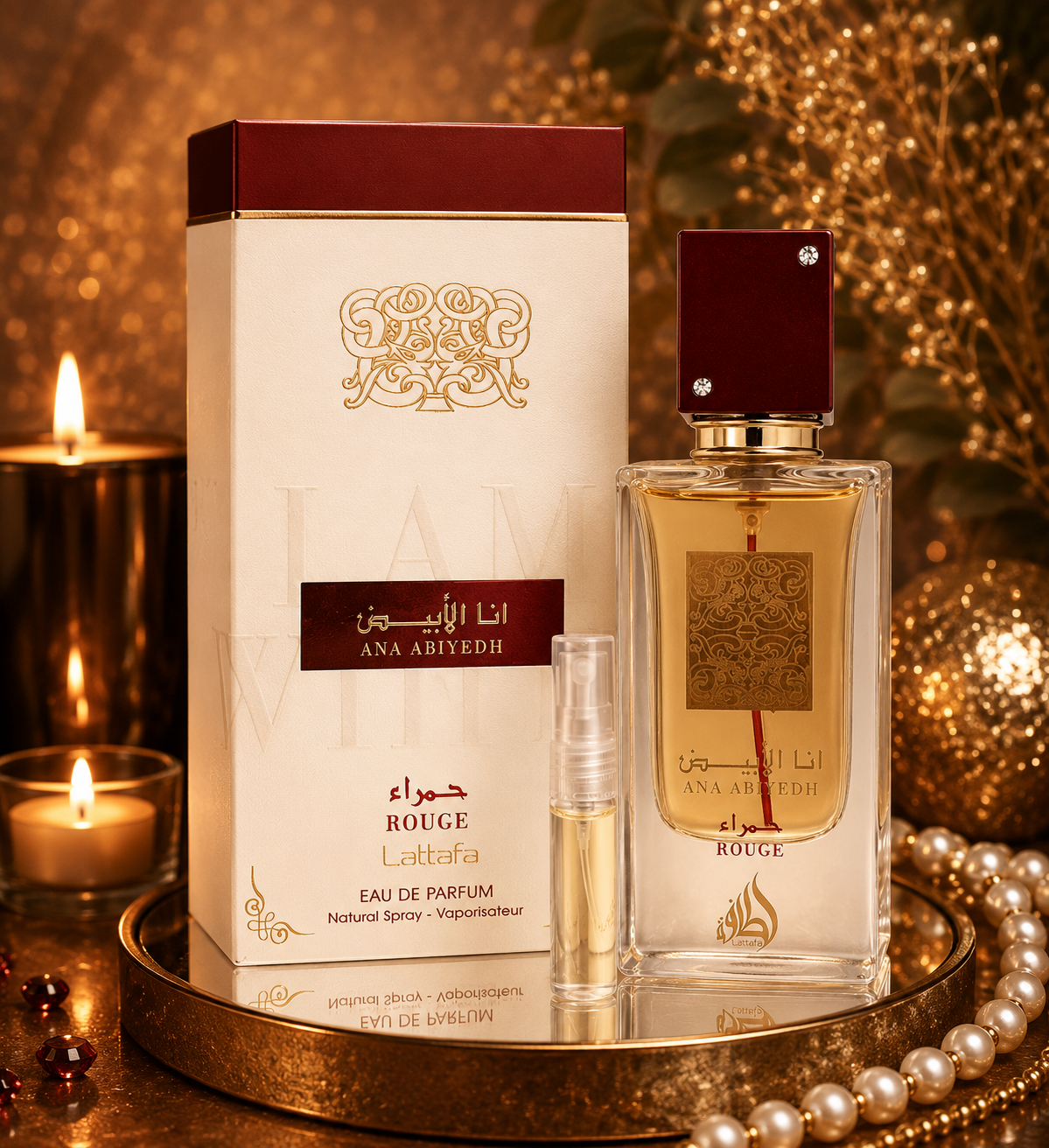 Ana Abiyedh Rouge by Lattafa 5ml Tester (AAA Grade)