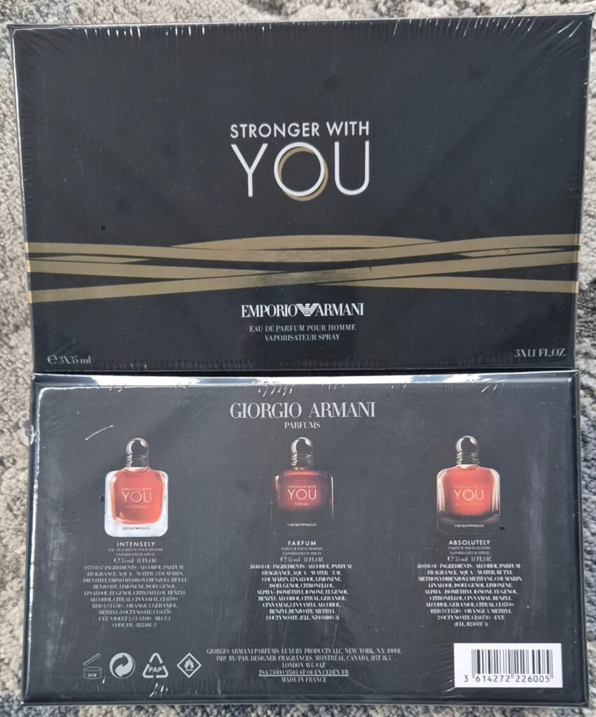 Emporio Armani Stronger With You Intensely/Parfum/Absolutely Set (3x35ml) (Men Gift Set)