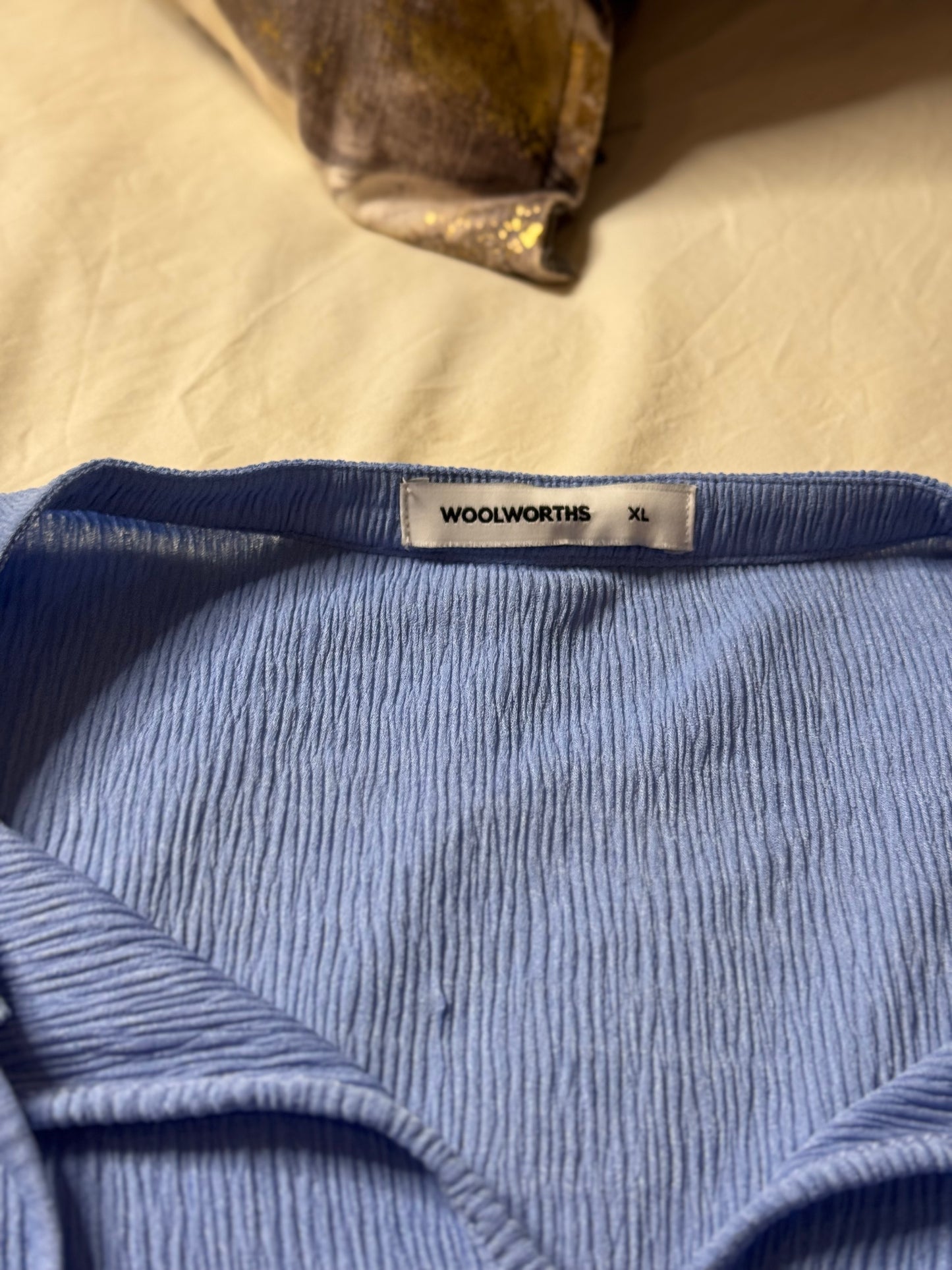 Blue Long Sleeve Blouse XL Woolworths