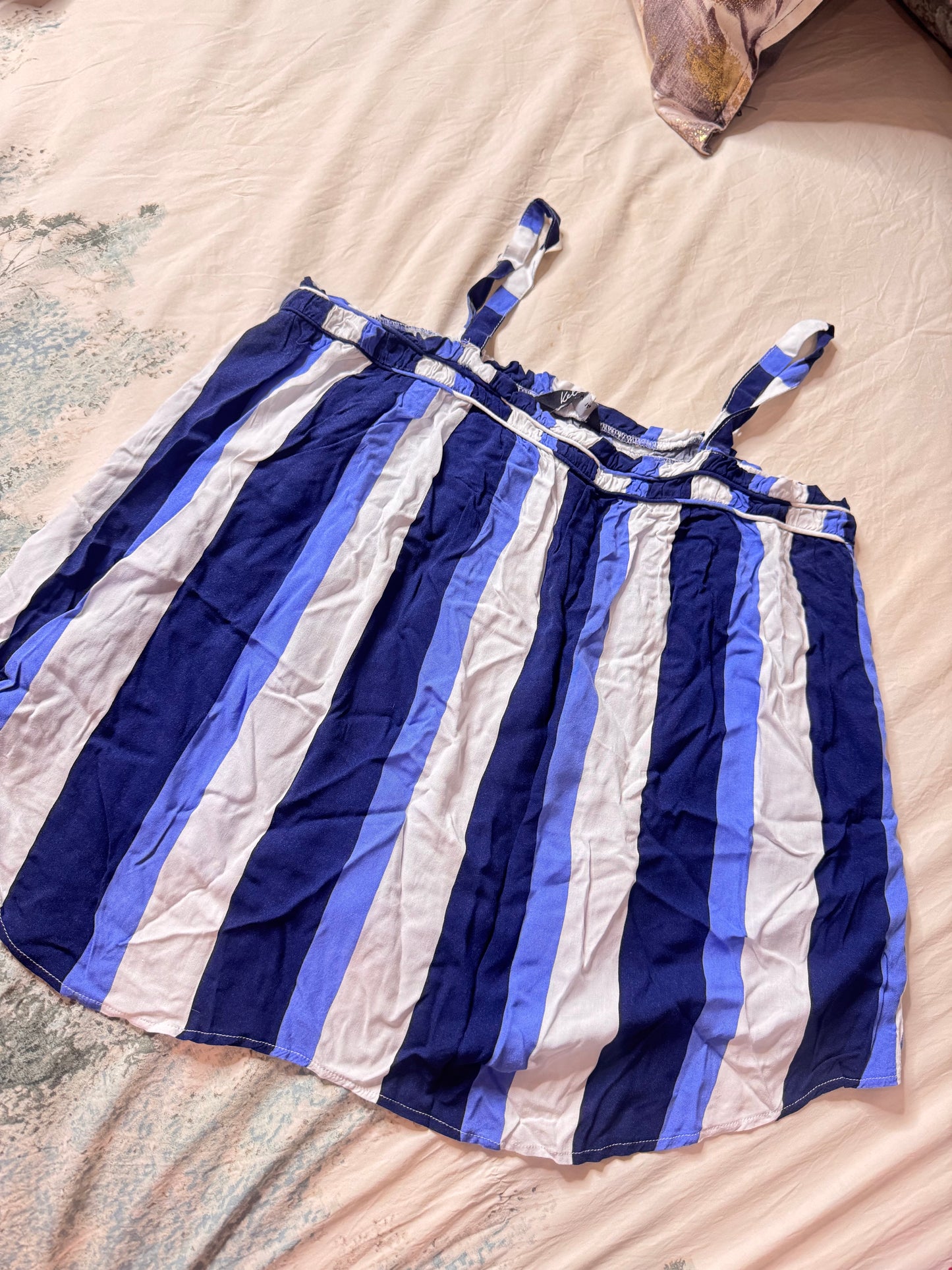 Blue Stripe Blouse Size 14 Kelso