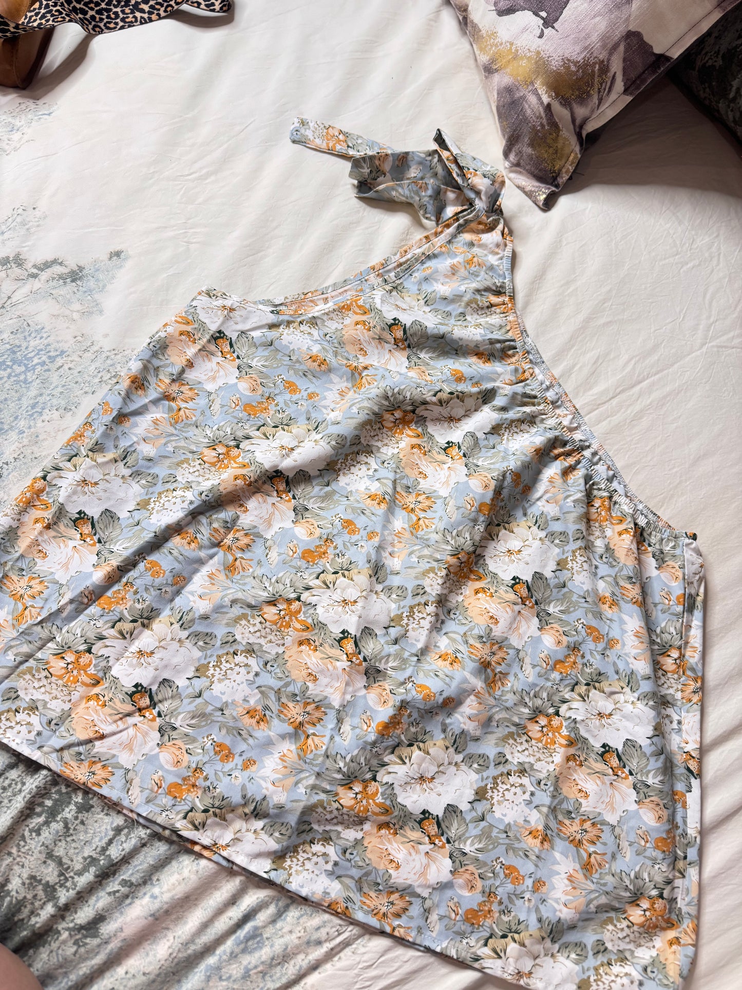 Floral One Shoulder Blouse Size 1XL Shein