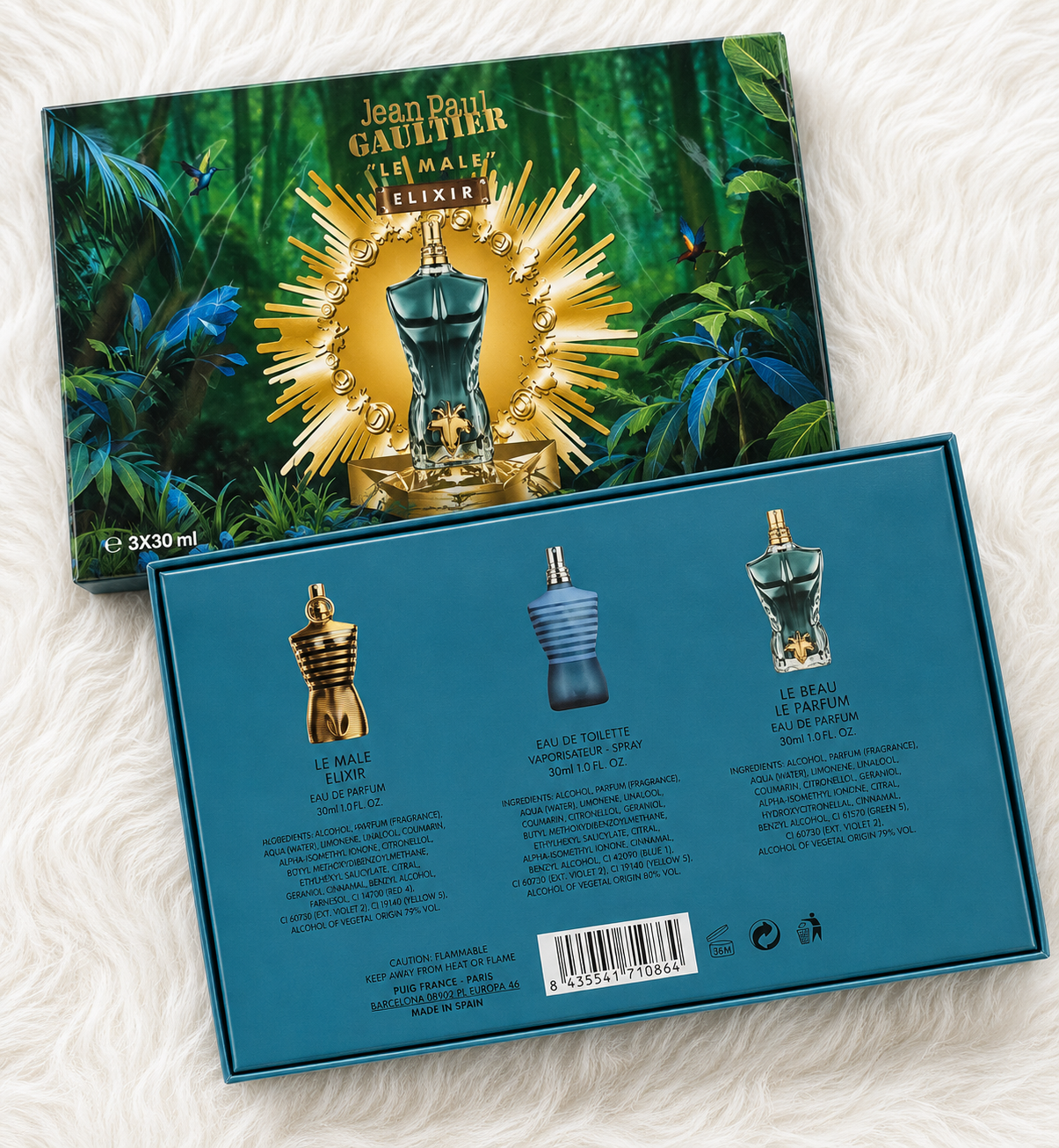 Jean Paul Gaultier Edt/Le Male Elixir/Le Beau Set (3x30ml) (Gift Set)