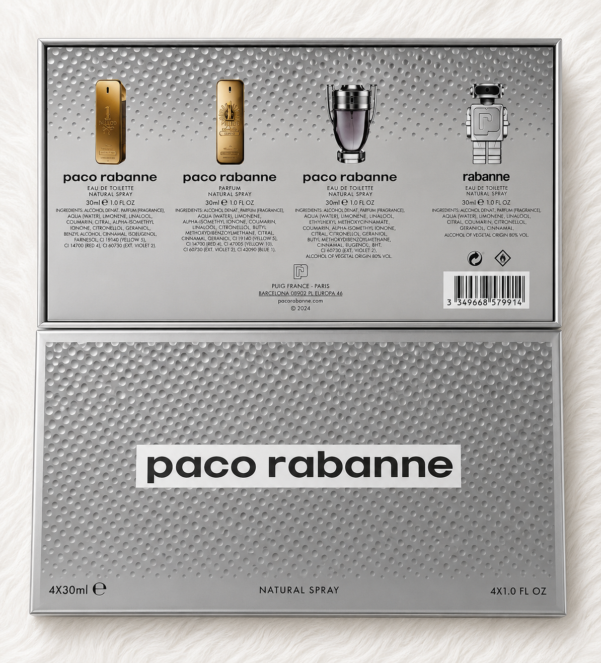 Paco Rabanne 1 Million/Invictus/Phantom Set (4x30ml) (Men Gift Set)