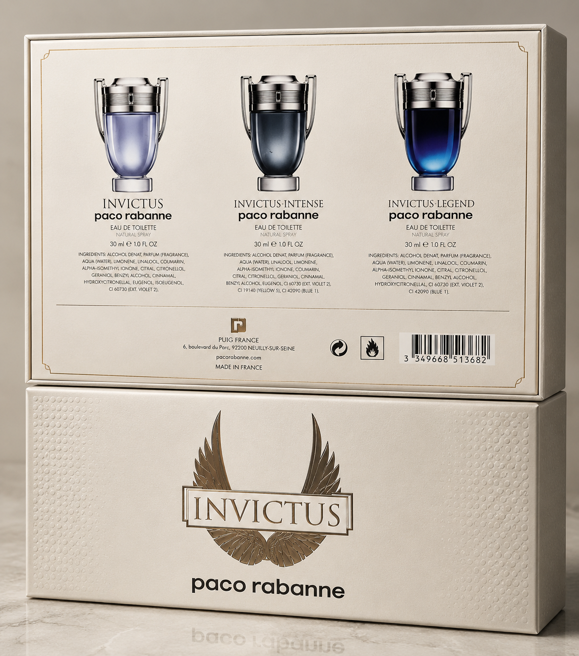 Paco Rabanne Invictus Set (3 x 30ml) (Gift Set)