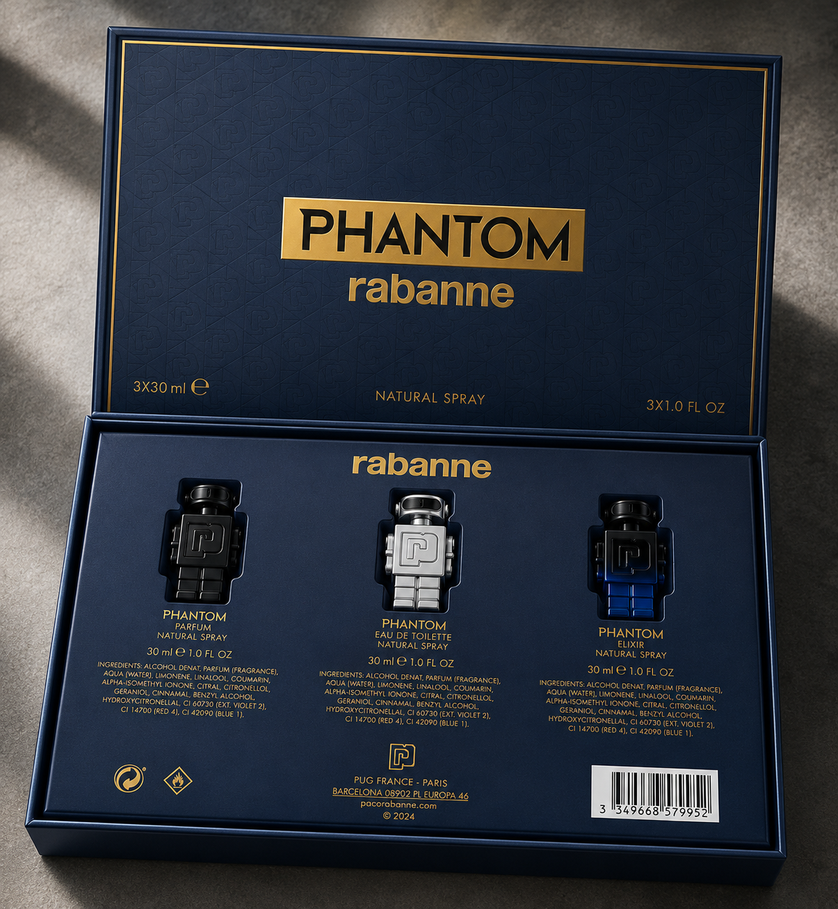 Paco Rabanne Phantom Set (3x30ml) (Gift Set)