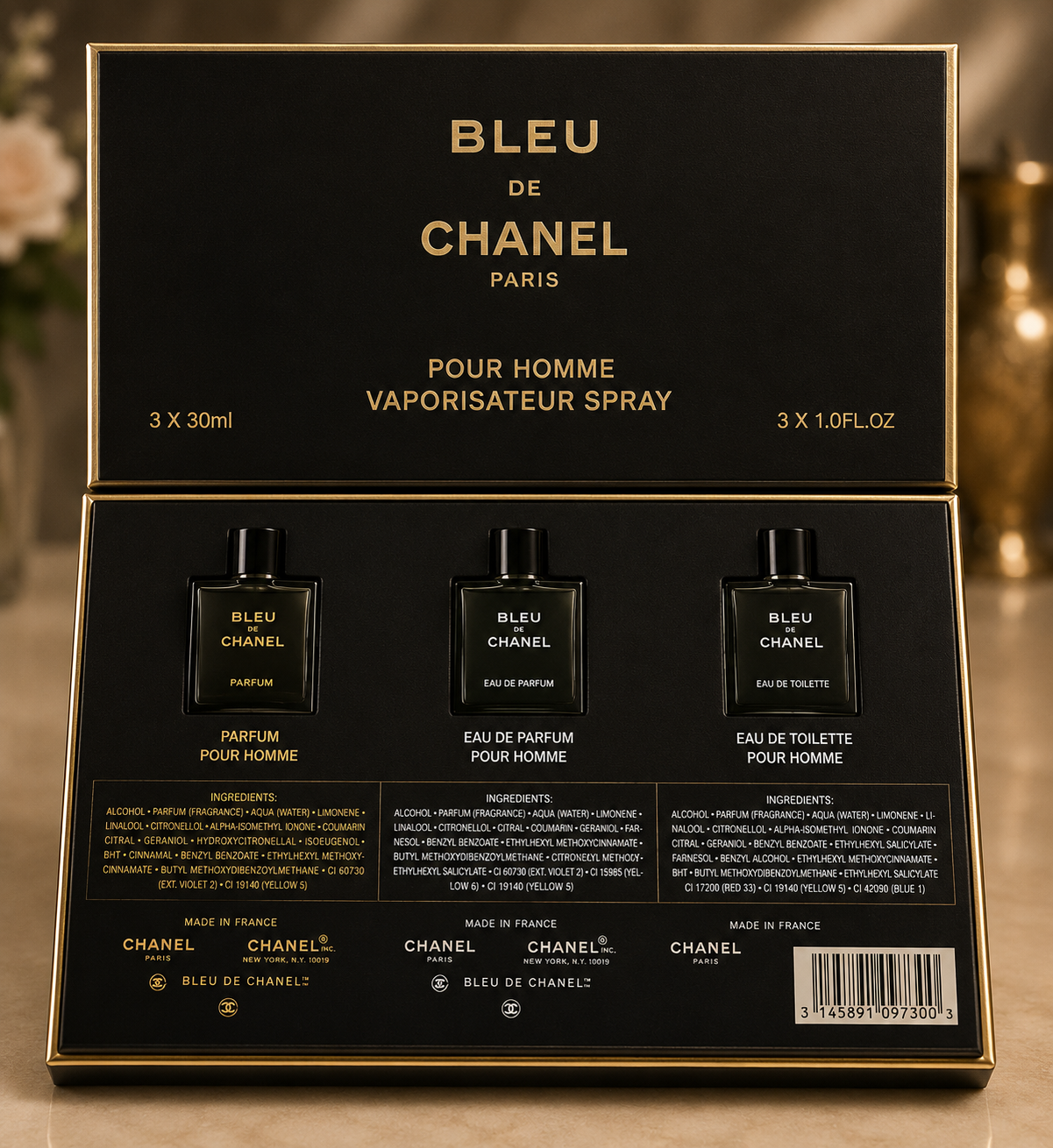 Chanel De Bleu Set (3x30ml) (Gift Set)