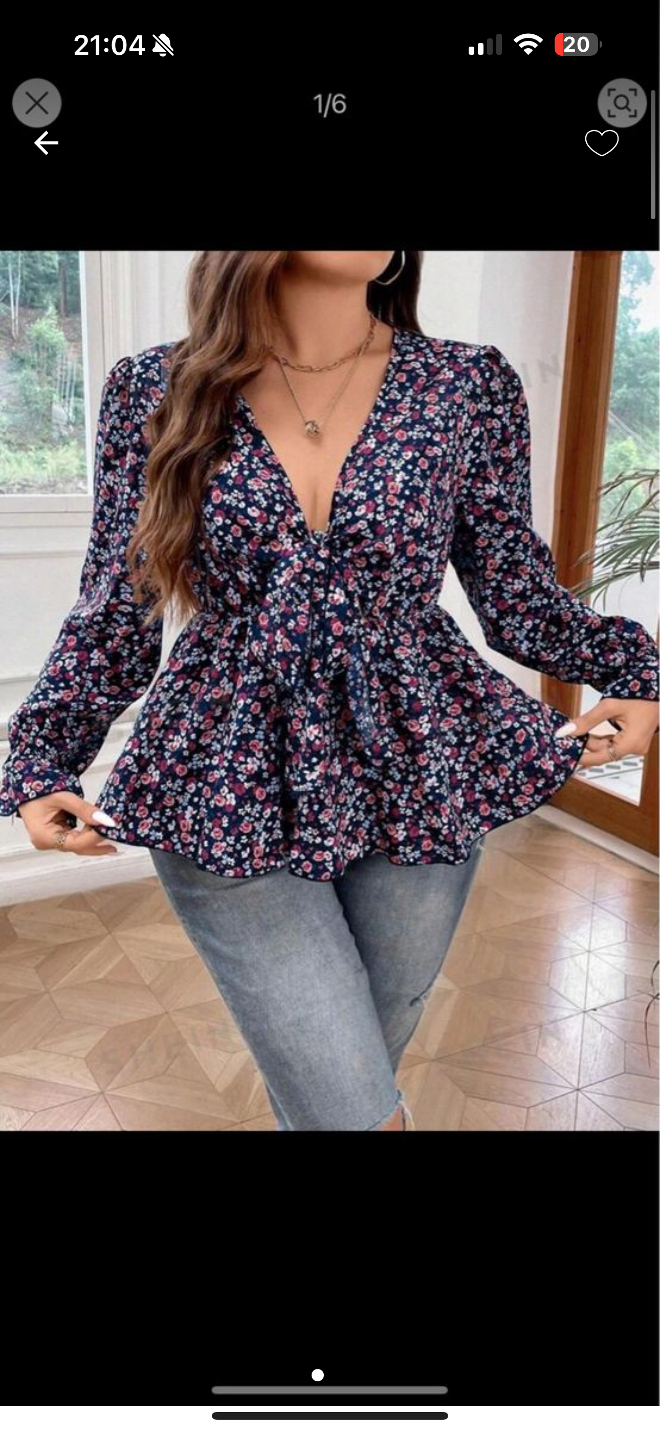 Shein Floral Top 2XL