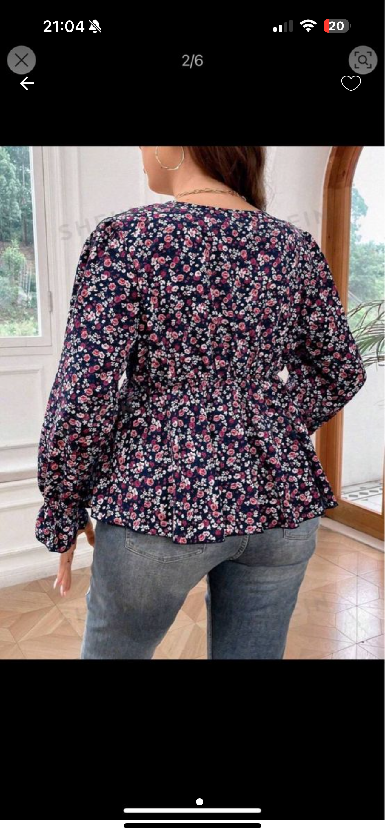 Shein Floral Top 2XL