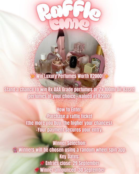 Raffle Ticket to Win R2000 worth of Perfume