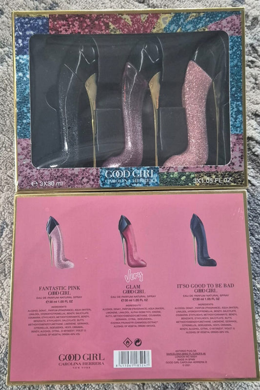 CH Good Girl Glitter Blue/Fantastic Pink/Very Glam Set (3x30ml) (Ladies Gift Set)